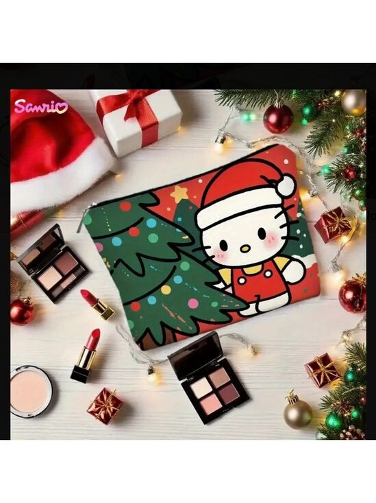 Sanrio Handbags - Sanrio Hello Kitty Christmas Cosmetic Bag - Red and Green